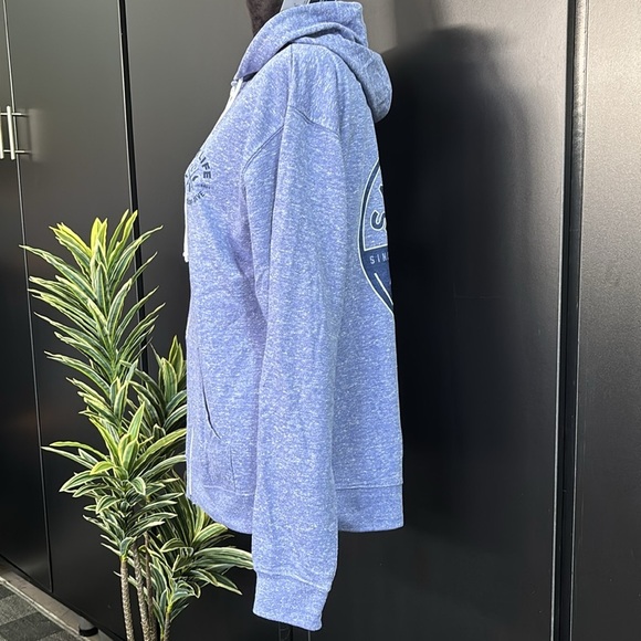 Salt Life Friction Zip Up Hoodie,drawcord,hip pockets,rib knit waist/cuffs,logo - Picture 5 of 9